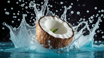 coconut-splashing-into-water